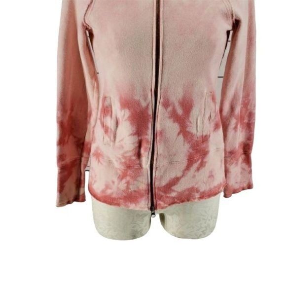 Calvin Klein Tie Dye Medium zip up pink ombre Hooded Jacket - Picture 2 of 7